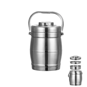 Термос из нержавеющей стали серебристого цвета