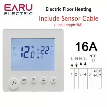 Термостат для теплого пола EARUELETRIC