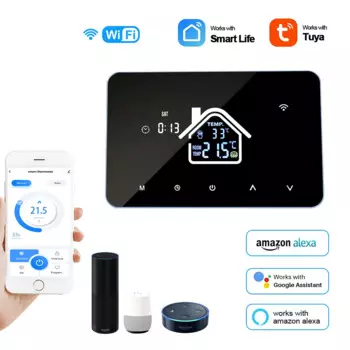 Термостат Tuya с Wi-Fi для умного дома, электрический нагреватель пола, контроллер температуры воды/газового бойлера Smart life Google home, Alexa
