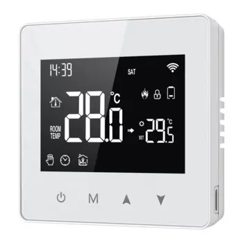 Термостат Tuya Zigbee для умного дома, регулятор температуры с питанием от батареи для газового котла, работает с голосовым помощником, простая установка