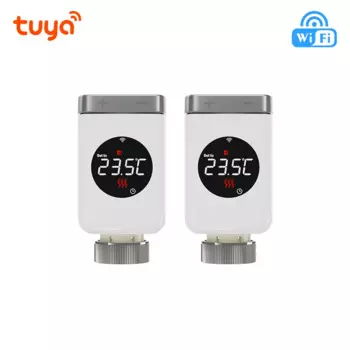 Термостатическая головка радиатора Tuya Smart Home, привод клапана, TRV, Wi-Fi, контроллер температуры Smart Life, Alexa, Google Home, Alice