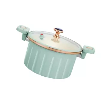 Термостойкая кастрюля для тушения с крышкой, 10 л