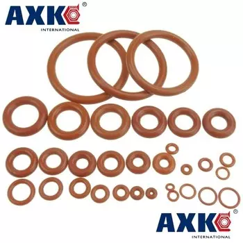 Термостойкие уплотнительные кольца AXK 2мм красные