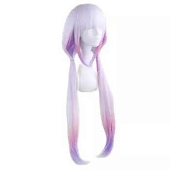 Термостойкий парик для косплея Miss Kobayashi's Dragon Maid Kanna Kamui из синтетических волос с двойными булочками