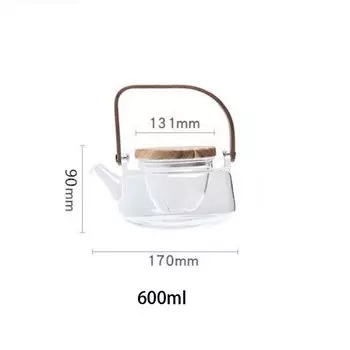 Термостойкий стеклянный чайник BenRussell 600 мл