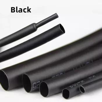 Термоусадочная трубка 1 м, 2:1, черная