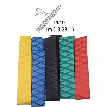 Нескользящая термоусадочная трубка 1 м, водонепроницаемая пленка для рыбалки, удочка для ракетки для бадминтона, рукав для трубки из ПВХ, кабельный рукав