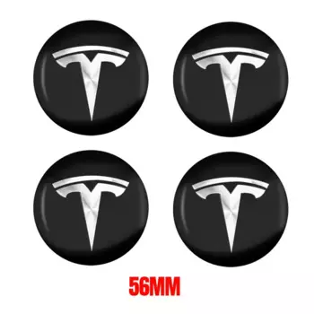 Tesla Hub Cap Center Cap Logo 4 шт. 56 мм наклейка для Tesla Model 3 Y S X Персонализированная автомобильная наклейка Стайлинг автомобиля