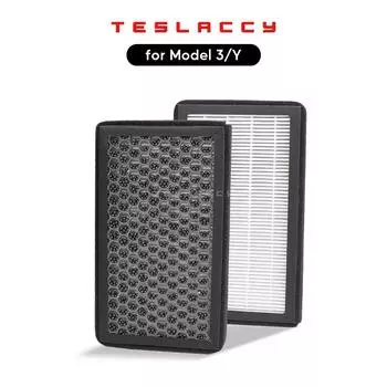 Tesla Model 3 Model Y Сменный фильтр для кондиционера Tesla Model 3, HEPA фильтр с активированным углем, PM2.5, 2 шт./комплект