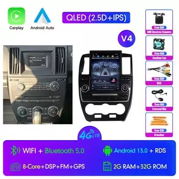 Tesla Style 9,7 "для Land Rover Freelander 2 2007-2015 Android автомобильное радио, стерео, автомобильный мультимедийный видеоплеер, DVD, GPS-навигация