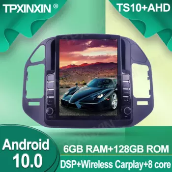 Tesla Style для Mitsubishi Pajero V73 V68 08-11 Android 128G беспроводной Carplay стереоприемник 6 + 128G Автомагнитола плеер радио IPS