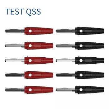 TEST QSS Банановые штекеры 10 шт., 4 мм, медные, изолированные
