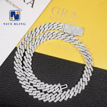 Тестер алмазов в стиле хип-хоп, кубинская цепь с муассанитом 12 мм, сверкающие ожерелья, браслеты для мужчин