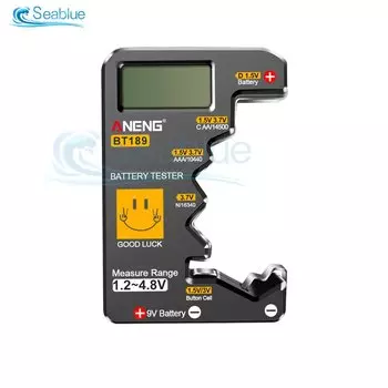 Тестер батареи BT189 Mini 9 в AAAAA, универсальный бытовой цифровой тестер батарей с ЖК-дисплеем, детектор внешних аккумуляторов