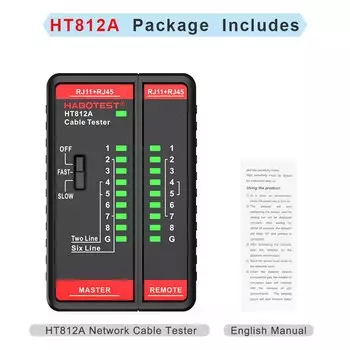 Тестер HT812A RJ45 RJ11 для сетевого кабеля