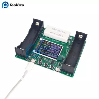 Тестер литиевой батареи 18650, тип-c, USB C, MAH MWH, индикатор емкости батареи, детектор мощности, ЖК-цифровой вольтметр, амперметр