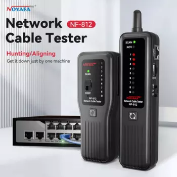 Тестер сетевого кабеля NOYAFA NF-812, кабельный трекер RJ45, RJ11, кабельный детектор, устойчивый к ожогам, тестер непрерывности 100 В, сетевые инструменты