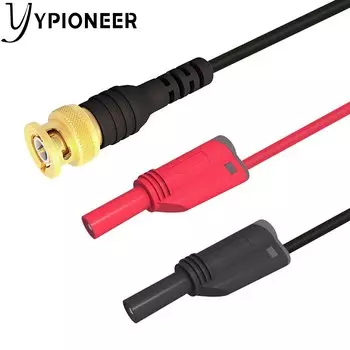Тестовые свинцовые медные позолоченные штекеры BNC YPioneer P1064 BNC с двойной безопасностью, 4 мм штекеры типа «банан», полностью изолированные штабелируемые заглушки