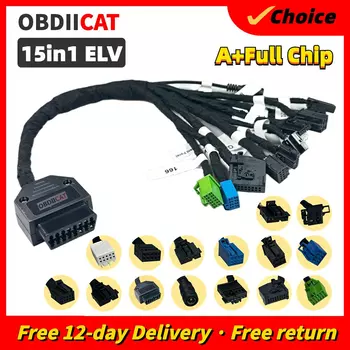 Тестовый кабель ECU ELV 15 в 1, EZS для Mercedes, кабель тестовой платформы, кластер 15 в 1, для планшета Benz VVDI, инструмент платформы M--B Locks