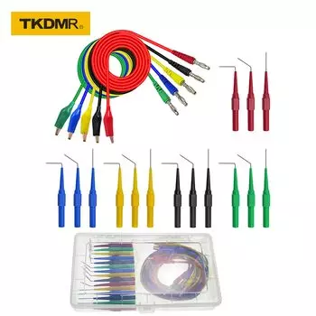 Тестовый провод TKDMR P1920, 20 шт./компл., зажим типа «крокодил», штекер типа «банан» 4 мм, 30 В/10 А, для автомобильного инструмента