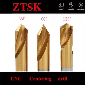 TETLOCK Центральные сверла HSS-CO с титановым покрытием