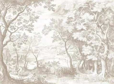 Текстильные обои Beibehang Европейские лесные пейзажи