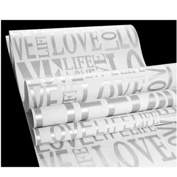 Текстильные обои DZQ серебристо-серые