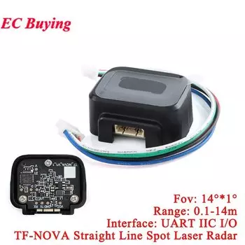 TF-NOVA Линейный лазерный радар с точкой обнаружения UART IIC I/O Диапазон 0,1–14 м Одноточечный обход препятствий Прямолинейный лазерный луч