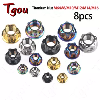 Титановые фланцевые гайки Tgou M6 M8 M10 M12 M14 M16 8 шт.