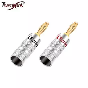 Thamtrank L1001 Банановые разъемы 24К золото черные/красные