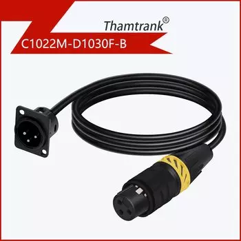 Thamtrank XLR адаптер для панели, 3-контактный, водонепроницаемый