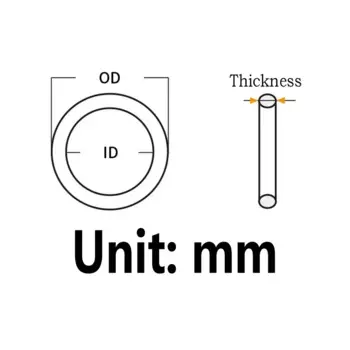 Thickness CS1mm Black NBR Nitrile Rubber O-rings Seals Gasket Washer temperature resistant wear-resistant oring