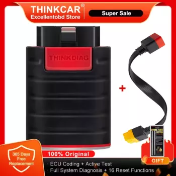 THINKCAR Thinkdiag, горячая версия, инструмент для диагностики всех систем, 16 сбросов, обслуживание, кодирование ЭБУ, активный тест, сканер OBD2, 1 год, бесплатно