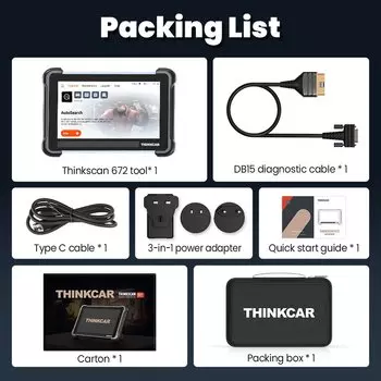 THINKCAR THINKSCAN 672 OBD2 сканер CAN FD obd2 инструмент двунаправленное управление полная диагностика системы 28 сбросов бесплатно на всю жизнь