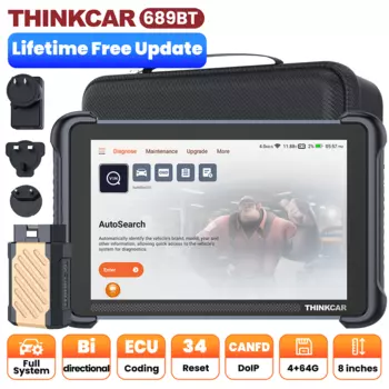 THINKCAR THINKSCAN 689BT Профессиональный автомобильный диагностический инструмент CANFD DOIP Двунаправленное кодирование ЭБУ 34 Сброс Полная система Obd2 Сканер