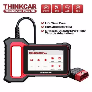 THINKCAR Thinkscan Plus S6 S5 OBD2 сканер двигателя ABS SRS TCM система диагностический считыватель кодов диагностический сканер инструмент автомобильный сканер