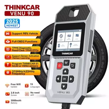 THINKCAR VENU 90 TPMS диагностический инструмент 315/433 МГц сенсорная активация программирование инструмент давления в шинах пожизненное бесплатное обновление для 689BT