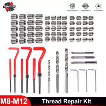 Набор резьбовых вставок xcan M5 M6 M8 M10 M12 для восстановления резьбы