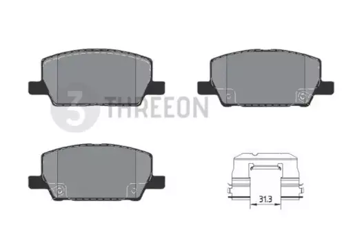 THREEON быстросъемные передние тормозные колодки для GM Buick Encore GX 1,3 20T OPEL MOKKA/MOKKA X (J13) 1,4 2019-подарки 42733166