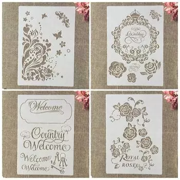 TIAMECH Трафареты для рисования 4 шт.