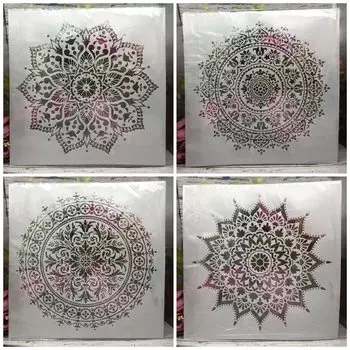 TIAMECH трафареты mandala 30*30 см 4 шт