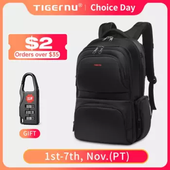 Tigernu Пожизненная гарантия, рюкзак с защитой от кражи для мужчин, рюкзак для ноутбука 15 дюймов, повседневная дорожная сумка, школьный рюкзак, мужской рюкзак для кабины, Mochila