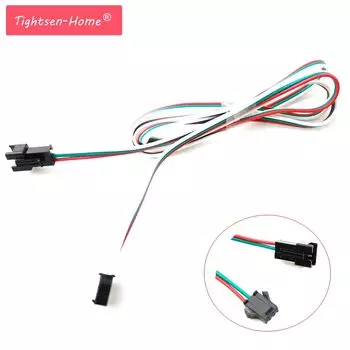 Удлинительный кабель JST, 5 шт., 3pin, 0,5 м, 1 м, гнездовой разъем, один конец, штекер, другой конец, гнездовой разъем для светодиодной ленты