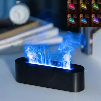 Тихий холодный туман, 3D огонь, ультразвуковой увлажнитель с питанием от USB-диффузор для ароматерапии