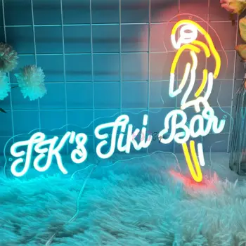 Tiki Bar Неоновые вывески Светодиодные фонари для приморского пивного бара Паб Клуб Вечерние украшения стены Светодиодные неоновые огни Настенные светильники Вывески Декор комнаты
