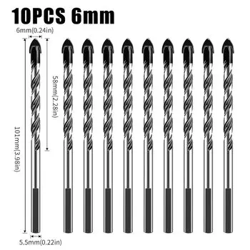 Tile Puncher Wall Drill Glass Cement Concrete Drill Bit Alloy High Hardness Triangulator Drill Multi-function Tools