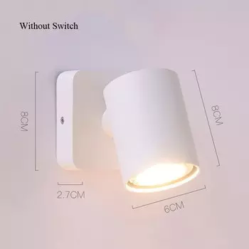 TIMULT Настенный светильник LED 7 Вт белый/черный