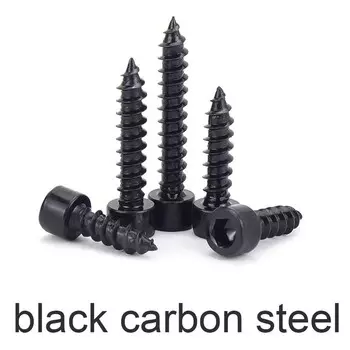 TINGGOO Саморезы шестигранные черные из нержавеющей стали M1.7-M6