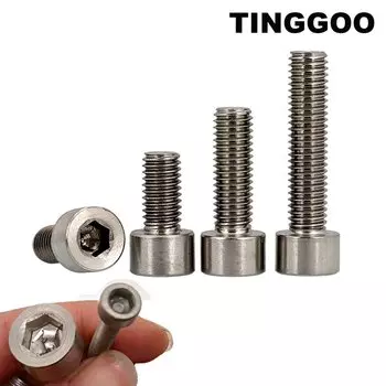TINGGOO Винты с шестигранной головкой из чистого титана TA2 M1.6-M12 L=3~120 мм
