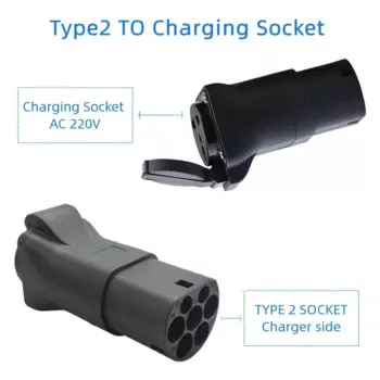 Тип 2 IEC62196 переходник для разъема внешней зарядки AC 220V EV адаптер для зарядного устройства Портативное зарядное устройство